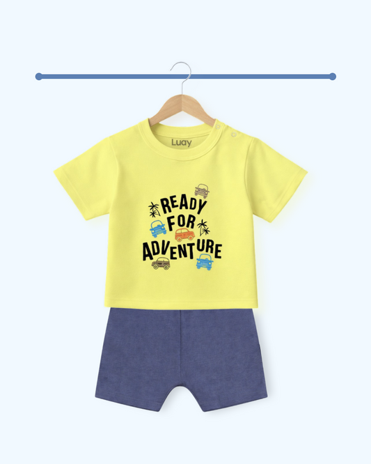 LUAY 100% Bamboo Based Baby Boy & Girls Clothing Set Short Sleeve Kids Clothes Boys & Girls Toddler Short Set.