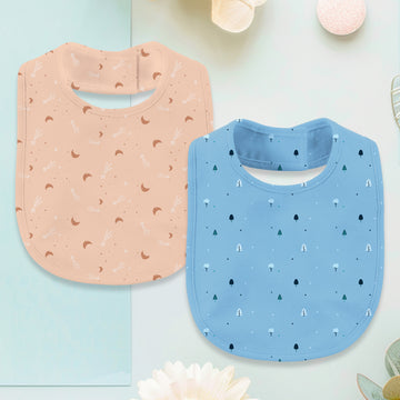 LUAY Unisex 100% Bamboo based Ultra -Soft fabric Bib with Digital Print_Pack of 2