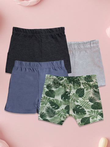 LUAY 100% Cotton Ultra soft fabric Baby Toddler Boys & Girls Shorts Cotton Linen Summer Loose Shorts Combo Pack Elastic Waist Solid Jogger Short Pants New Born