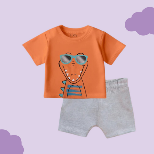 LUAY 100% Bamboo Based Baby Boy & Girls Clothing Set Short Sleeve Kids Clothes Boys & Girls Toddler Short Set.