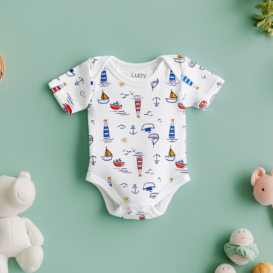 LUAY 100% Cotton Based Onesies | Sleepsuits| Night Suits|Jumpsuit | Wondersuit for Baby Boys & Baby Girls, New-Born, infants,Toddlers_ Including Vibrant Pattren & Colors Create festive look