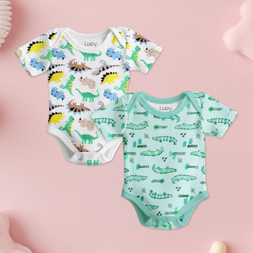 LUAY 100% Cotton Based Onesies | Sleepsuits| Night Suits|Jumpsuit | Wondersuit for Baby Boys & Baby Girls, New-Born, infants,Toddlers_ Including Vibrant Pattren & Colors Create festive look