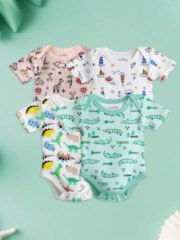 LUAY 100% Cotton Based Onesies | Sleepsuits| Night Suits|Jumpsuit | Wondersuit for Baby Boys & Baby Girls, New-Born, infants,Toddlers_ Including Vibrant Pattren & Colors Create festive look