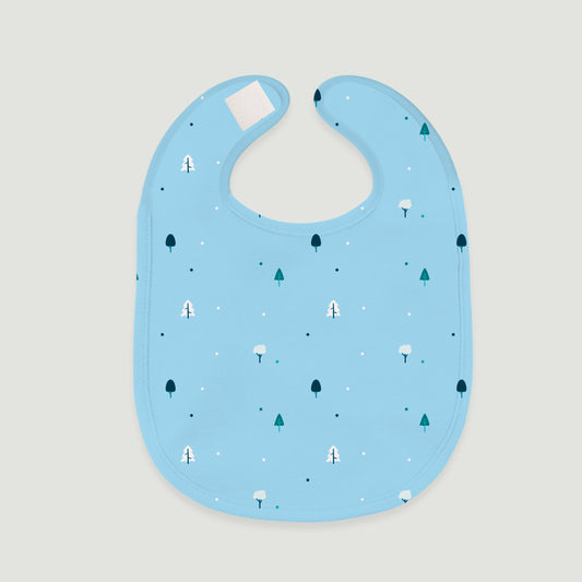 LUAY Unisex 100% Bamboo based Ultra-Soft fabric Bibs witrh Digital Print-Clear Blue