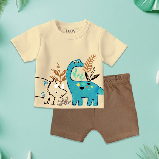 LUAY 100% Cotton Based Baby Boy & Girls Clothing Set Short Sleeve Kids Clothes Boys & Girls Toddler Short Set.