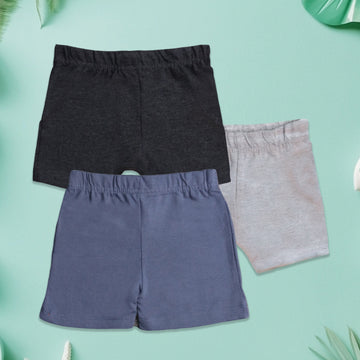 LUAY 100% Cotton Ultra soft fabric Baby Toddler Boys & Girls Shorts Cotton Linen Summer Loose Shorts Combo Pack Elastic Waist Solid Jogger Short Pants New Born