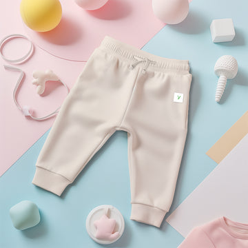 LUAY Unisex 100% Bamboo based Ultra-Soft fabric Sweat Pant_Cream