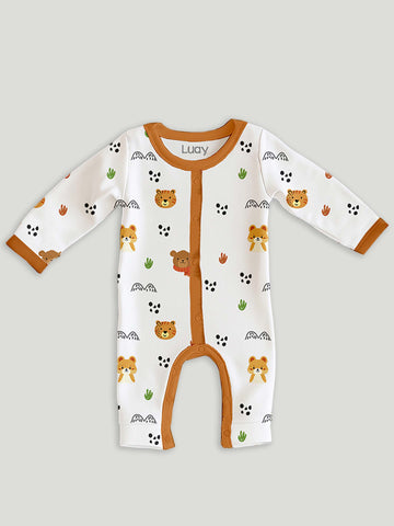 LUAY 100% Cotton Full Sleeves Printed Baby Romper,Bodysuit Jumpsuit for Baby Girls & Baby Boy